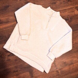 Aerie Dream Sherpa Quarter Zip Sweatshirt